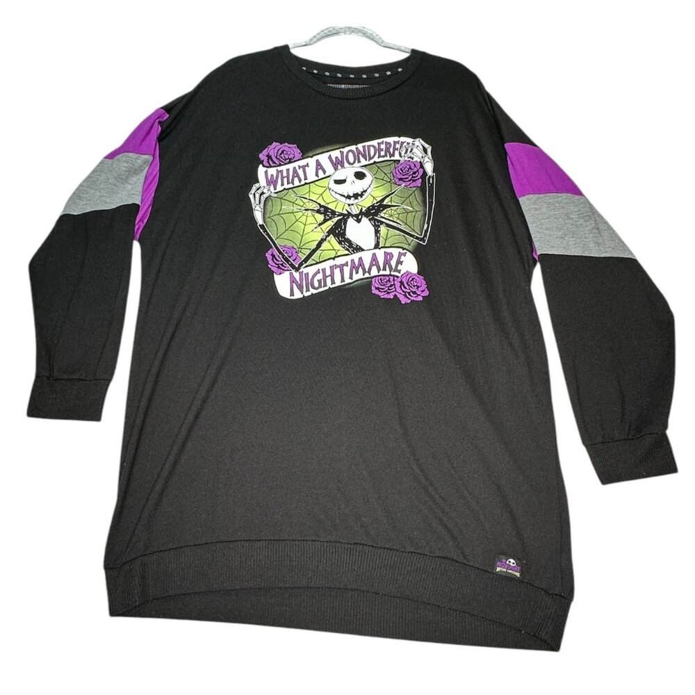 Disney The Nightmare Before Christmas Womens Sleepwear 2X 18W-20W Long Sleeve